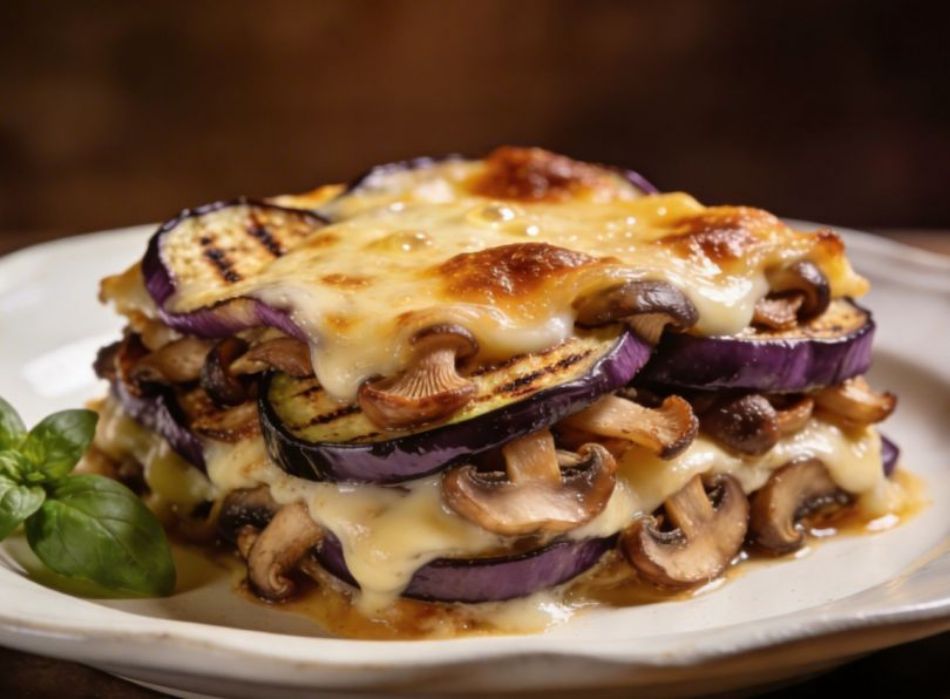 Vegetarian mushroom moussaka: history, botany, recipe, and science at the table